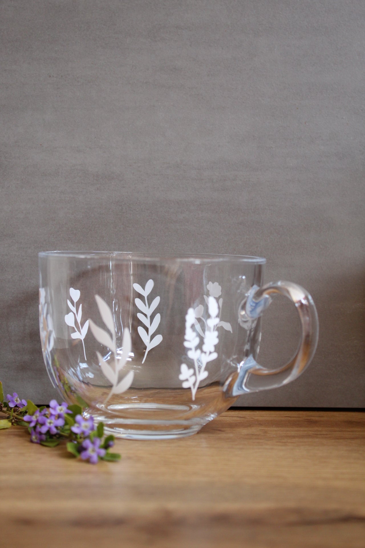 Wildflower Solid All Around Glass Mug