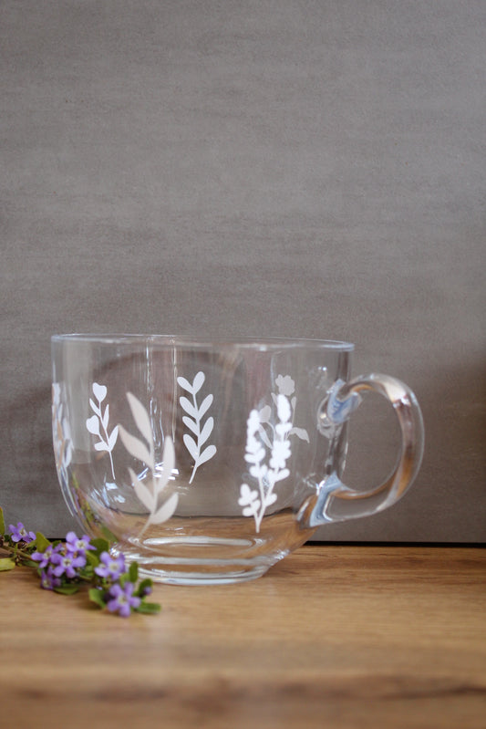 Wildflower Solid All Around Glass Mug