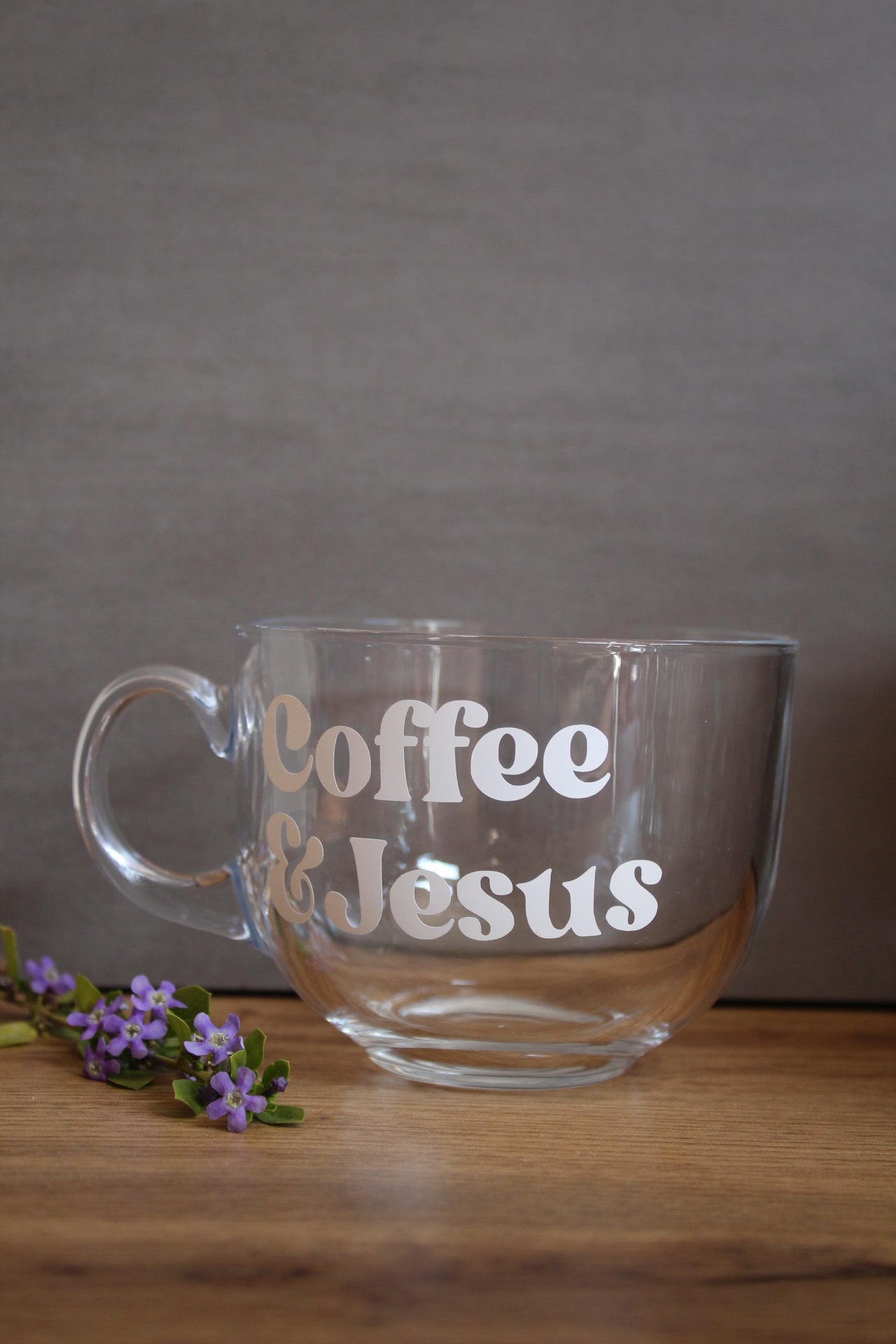 Coffee and Jesus Glass Mug
