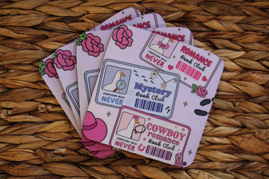 Books Rubber Coaster