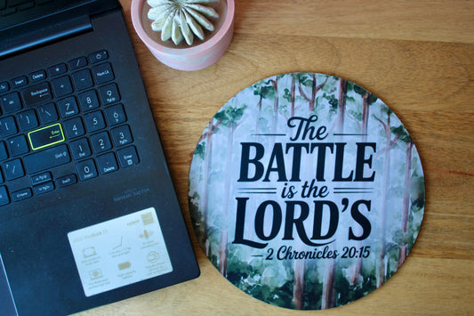 The Lord's Battle Round Mousepad