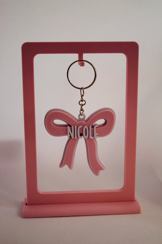 Custom Name Bow Keychain