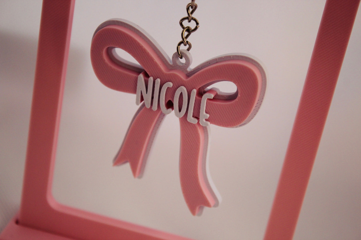 Custom Name Bow Keychain