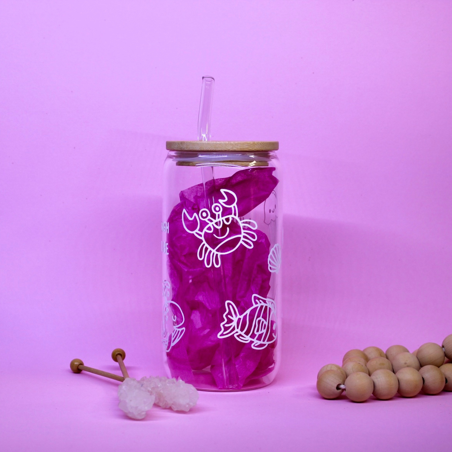 Through Deep Waters Glass Cup