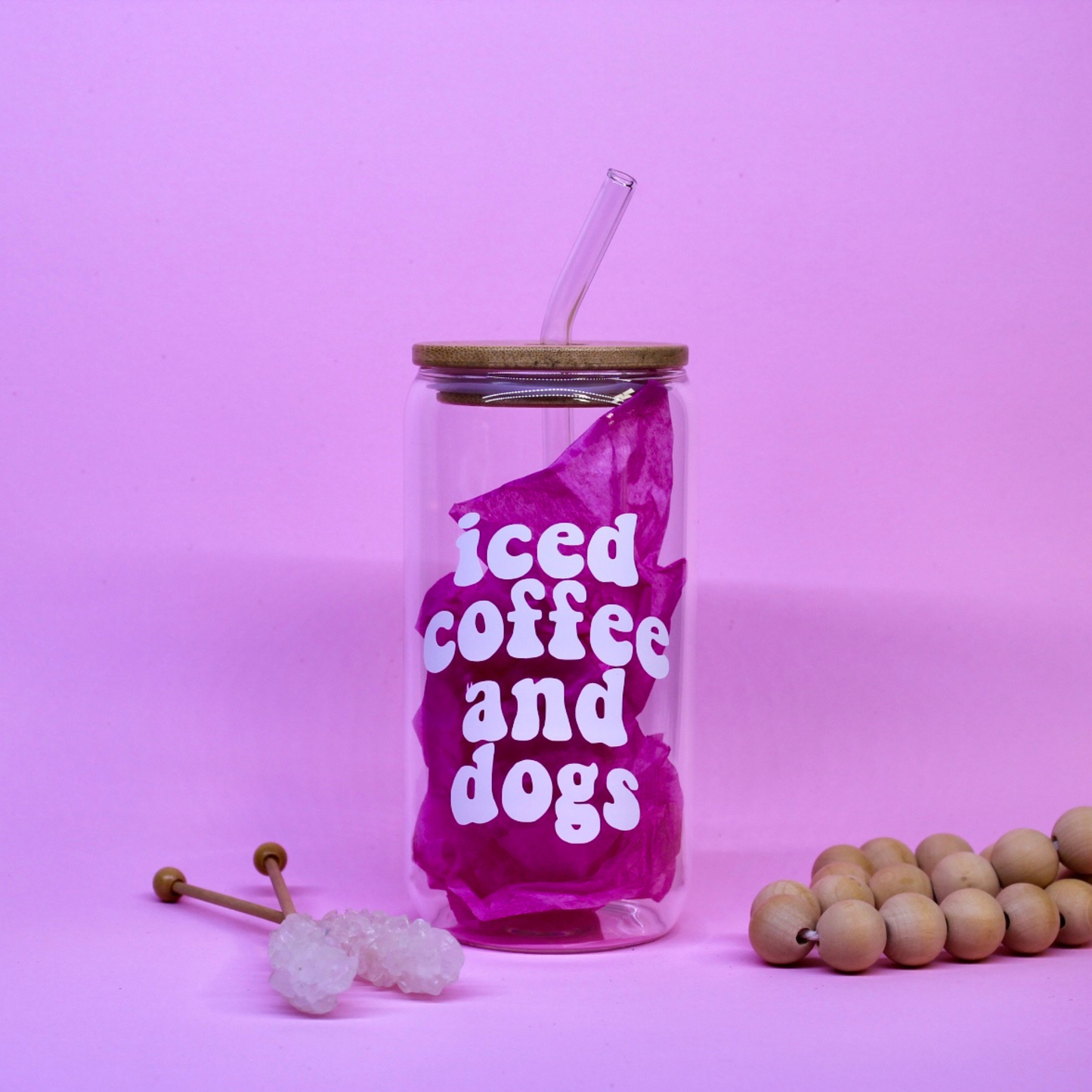 Coffee and Dogs Glass Cup