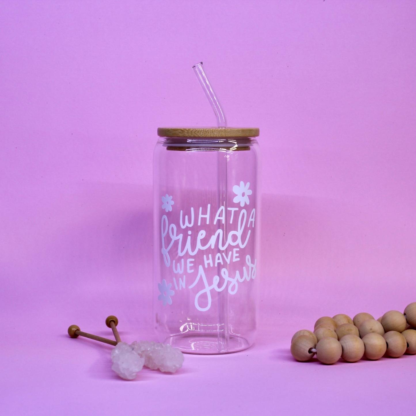 Friend In Jesus Glass Cup