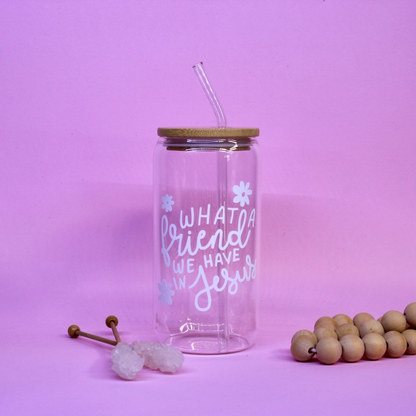 Friend In Jesus Glass Cup