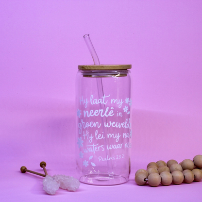 Psalms 27 Glass Cup