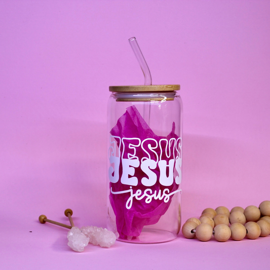 Jesus Jesus Glass Cup