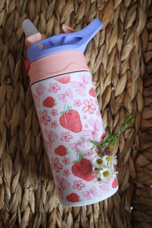 Strawberry Bow Stainless Steel Kids Bottle